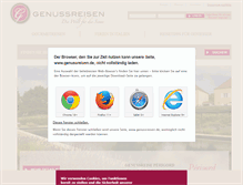 Tablet Screenshot of genussreisen.de